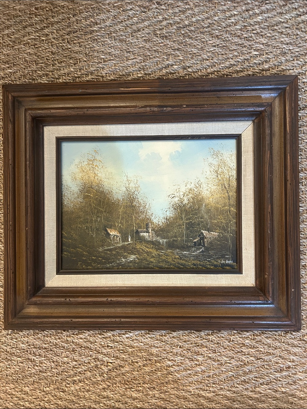 Original Art by Famous Texas Artist, Lester Hughes,  framed